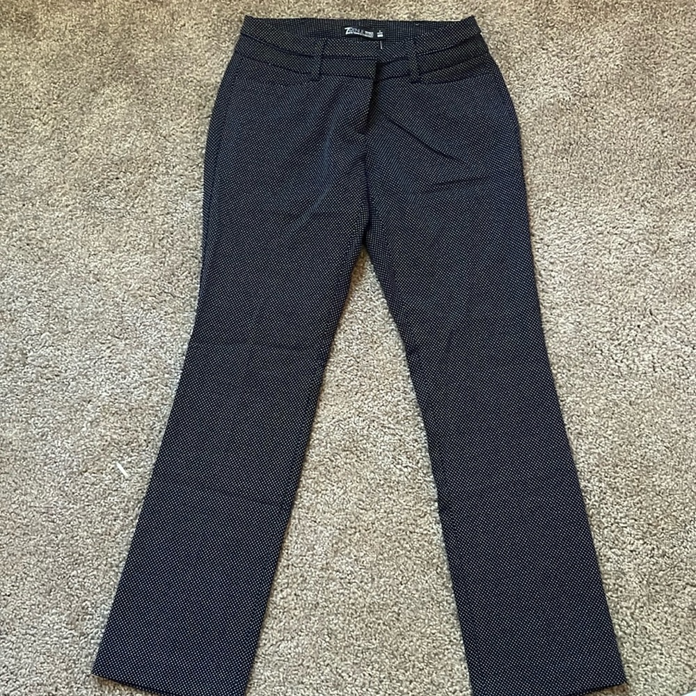 Polka dot dress pants -petite